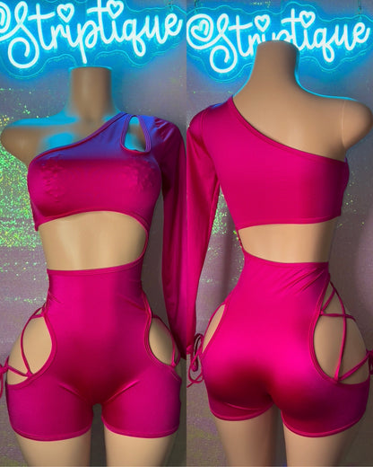 Magenta BG Split Romper