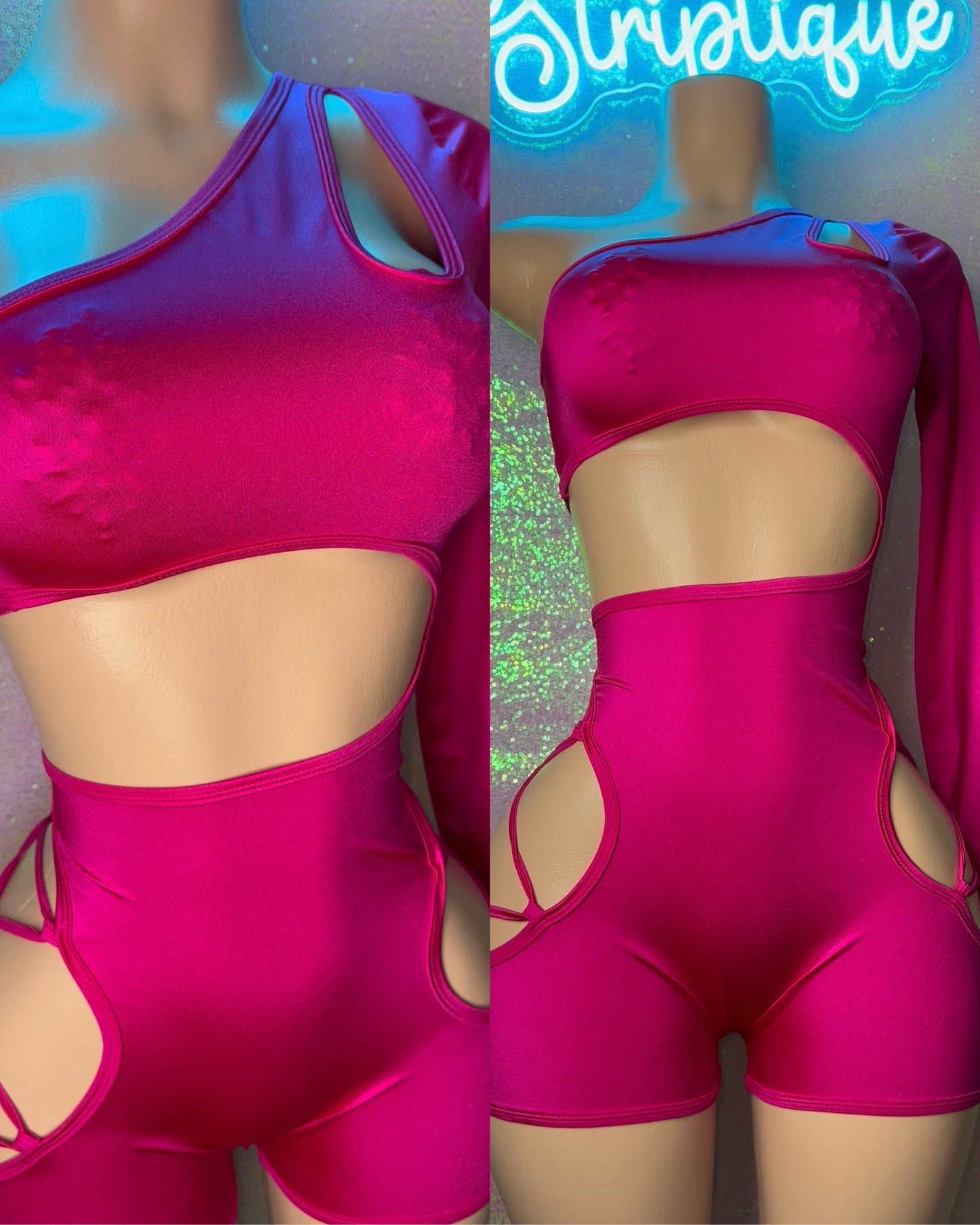 Magenta BG Split Romper